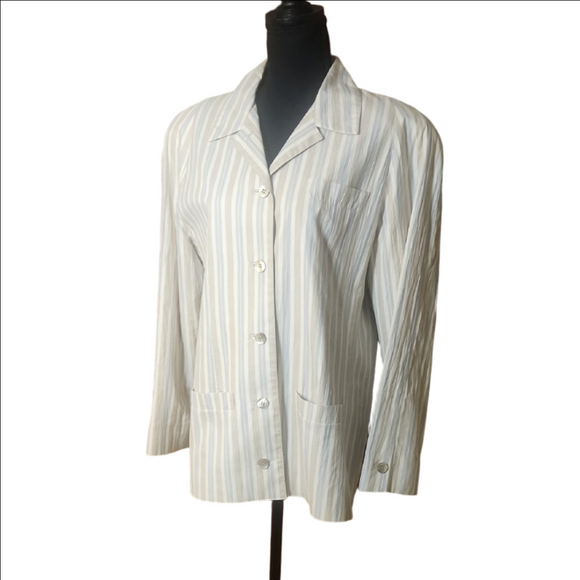 Ernst Strauss Jackets & Blazers - Vintage Ernst Strauss Striped Button-Up Blazer, Size 14